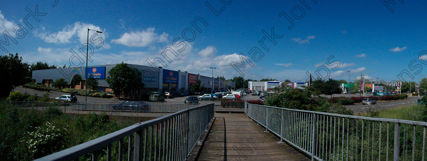 Prfd SAM0290 
 in Northampton 
 Keywords: bridge, car park, industrial estate, northampton, panorama, shops, wide angle