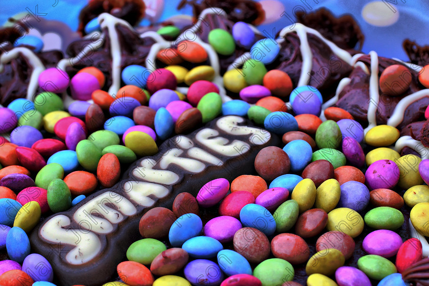 HDR Smarties MG 2034 
 A cake made of Smarties 
 Keywords: Bracketed, Smarties, Sweets, birthday cake, bright, cake, chocolate, colourful, confectionary, hdr, icing, vibrant