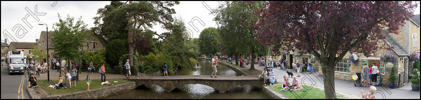 Bourton-on-the-water Panorama 
 Keywords: Bourton, Bourton-on-the-water, Bracketed, Canon Eos60D, Digital Image, Johnson Photographics, MJLDPS, Mark Johnson LDPS, Photomorph, The cotswolds, beautiful, calendar view, english village, gloucester, hdr, landscapes