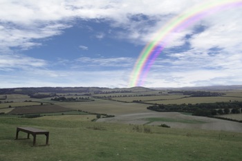 A rainbow (man made) over Dunstable downs